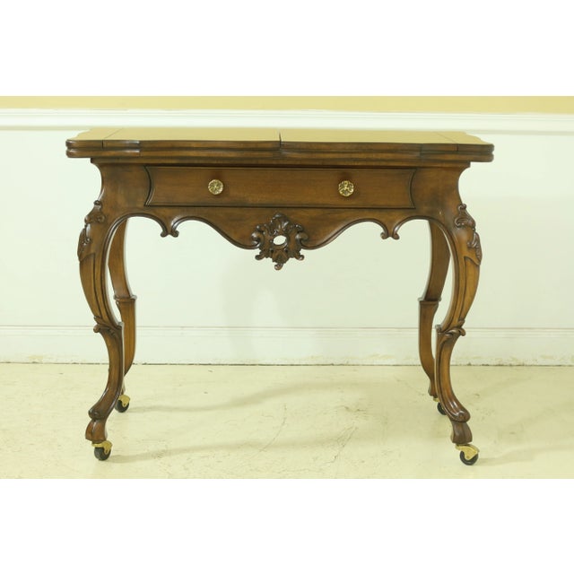 Karges Model 667 Burl Walnut Venetian Server For Sale - Image 12 of 12