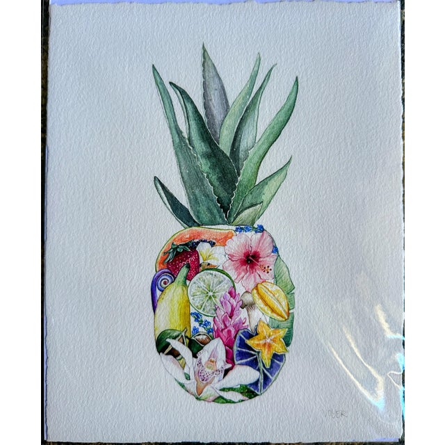 Original Signed Sarah Voyer “Pineapple” Print For Sale - Image 12 of 14