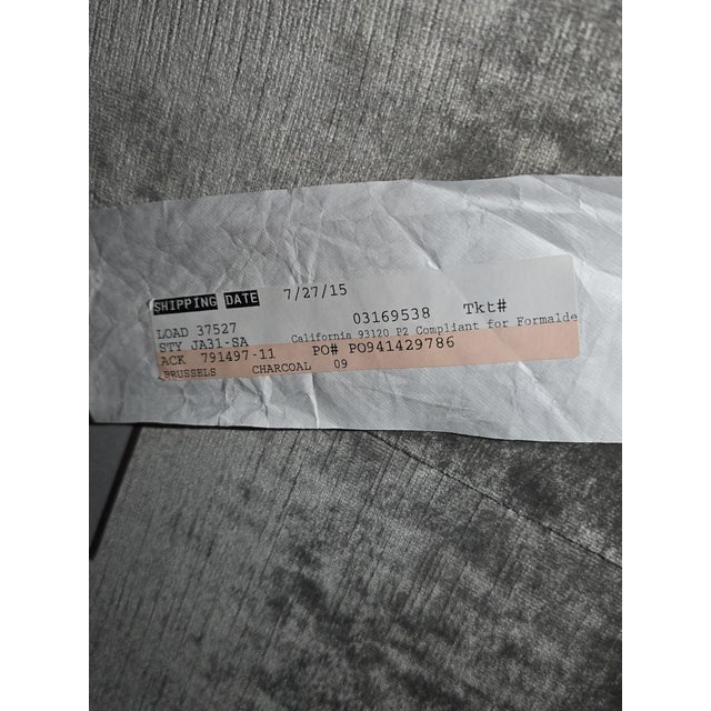 Lampert Charcoal Tufted Velvet Sofa by Jonathan Adler For Sale - Image 13 of 14