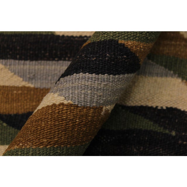 Caucasian Kilim Beige Green Wool Rug - 5'11" X 8'2" For Sale In New York - Image 6 of 7