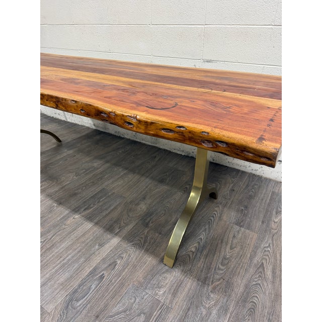 West Elm West Elm Live Edge Acacia Wood Dining Table For Sale - Image 4 of 18