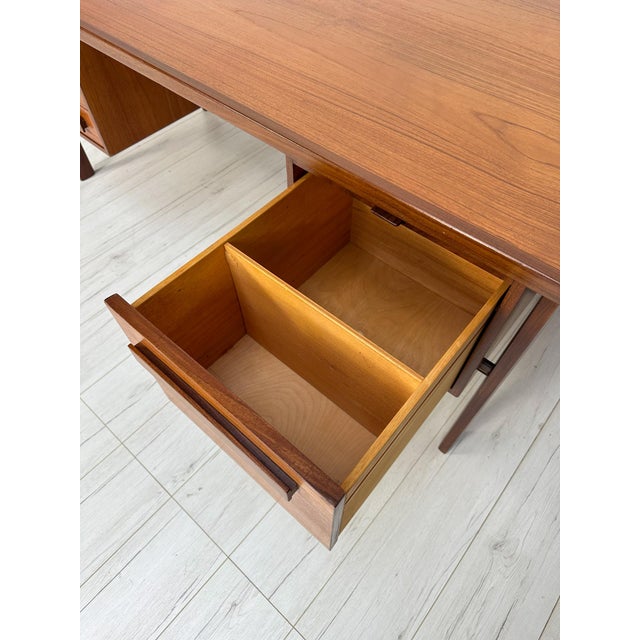 Vintage Danish Teak Writing Desk by Peter Løvig Nielsen for Løvig, 1960s For Sale - Image 9 of 17