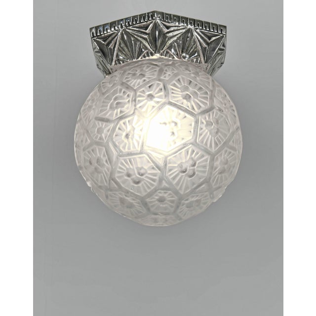 French Art Deco Flush Mount by Gauthier & Hubens 1930 France For Sale - Image 6 of 12