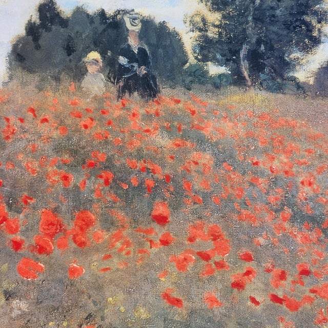Impressionist Vintage 1989 Claude Monet “Poppy Field” Musée D’Orsay Exhibition Poster – Framed For Sale - Image 3 of 7
