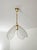 Mid-Century Modern Pendant Lamp in Opaque Satin Glass and Gilt Metal, Italy, 1970s For Sale - Image 17 of 18