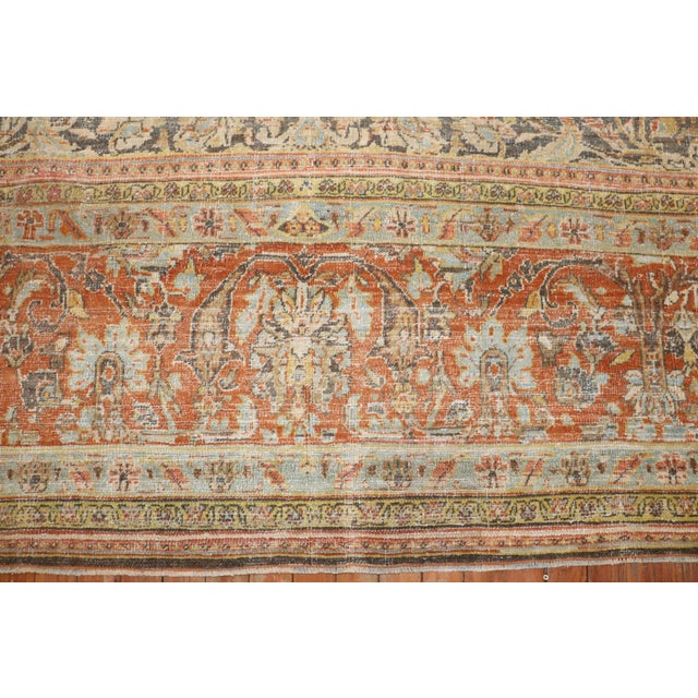 Brown Antique Zabihi Collection Rustic Persian Bidjar Rug For Sale - Image 8 of 11