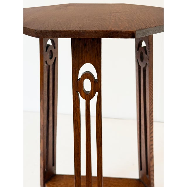 Brown English Occasional Table of Oak From the Arts and Crafts Period For Sale - Image 8 of 13