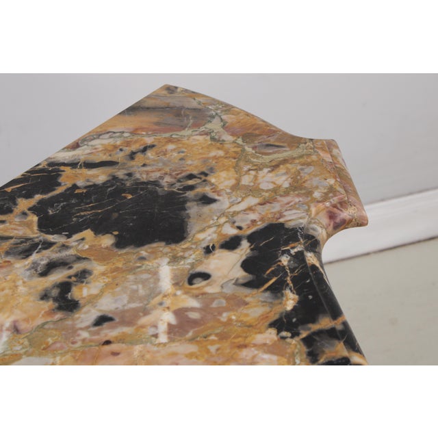 Vintage Carved Walnut Marble Top Sideboard For Sale - Image 9 of 18