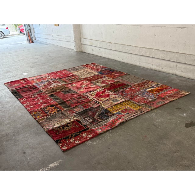 9ft 8in X 12ft Turkish Patchwork Area Rug For Sale - Image 4 of 15