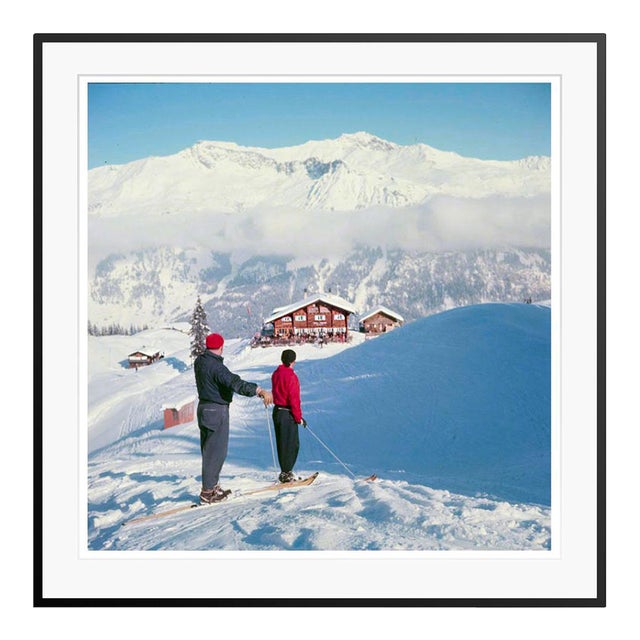 Toni Frissell 'Skiers in Th Alps' Archival Pigment Print Framed in Black For Sale