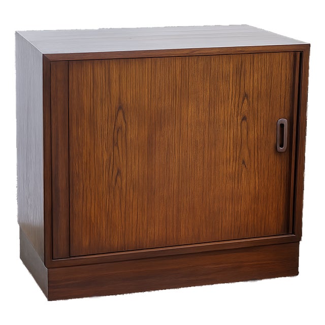 Vintage Danish Rosewood Sliding Door Cabinet by Hundevad & Co. | Made in Denmark For Sale