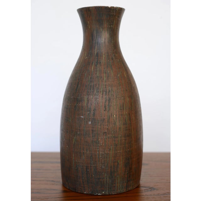 Mid Century Modern Marcello Fantoni for Raymor Lady With Dog Ceramic Vase For Sale - Image 10 of 13