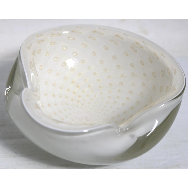 Mid Century Art Glass Bowl Made in Murano Italy For Sale - Image 12 of 12
