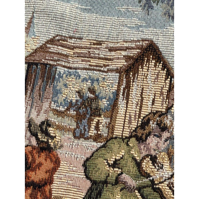 French Jacquard Tapestry with the Flemish Festival Motif in the style of Aubusson, 1970s For Sale - Image 9 of 18