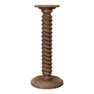 1940s French Carved Wood Pedestal Table