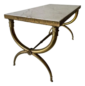 Raymond Subes Style Marble Top Coffee Table