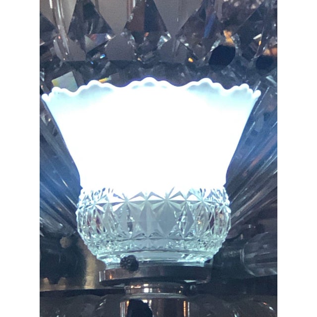 Victorian 19th Century Crystal & Lalique Style Cornelius & Baker Chandelier For Sale - Image 12 of 12