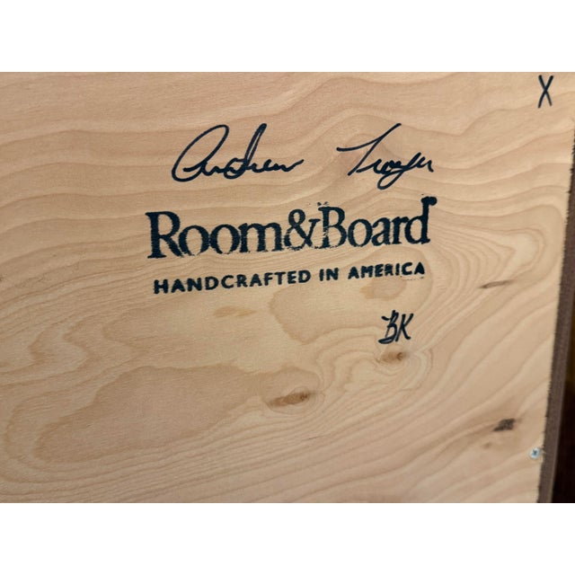 Room & Board Hudson Walnut Glass Door Storage Cabinet For Sale - Image 12 of 12