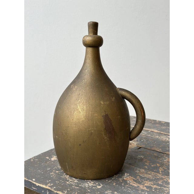Early 20th Century Antique Gilt Painted Pine Jug Sculpture, Circa Early 20th Century For Sale - Image 5 of 12