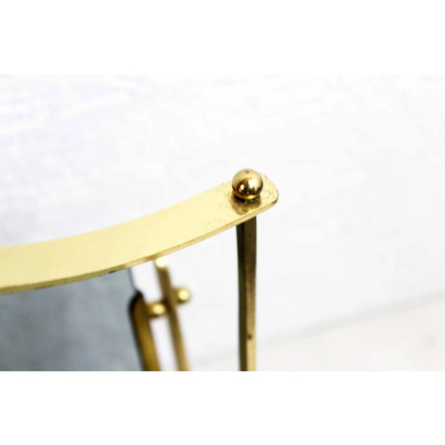 Glass and Brass Magazine Rack, 1960s For Sale - Image 11 of 13