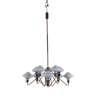 10-Light Chandelier from Lumen, 1950 For Sale