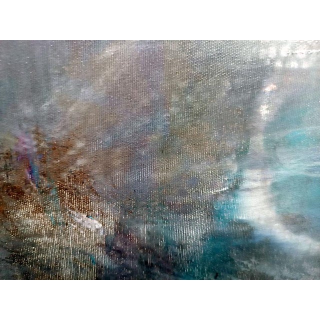 Blue Ovidiu Kloska, A Way to Infinity in Serene Light, Acrylic on Canvas For Sale - Image 8 of 10