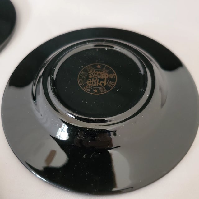 Japanese 1950s Mid-Century Japanese Mother of Pearl Coasters- Set of 6 For Sale - Image 3 of 4