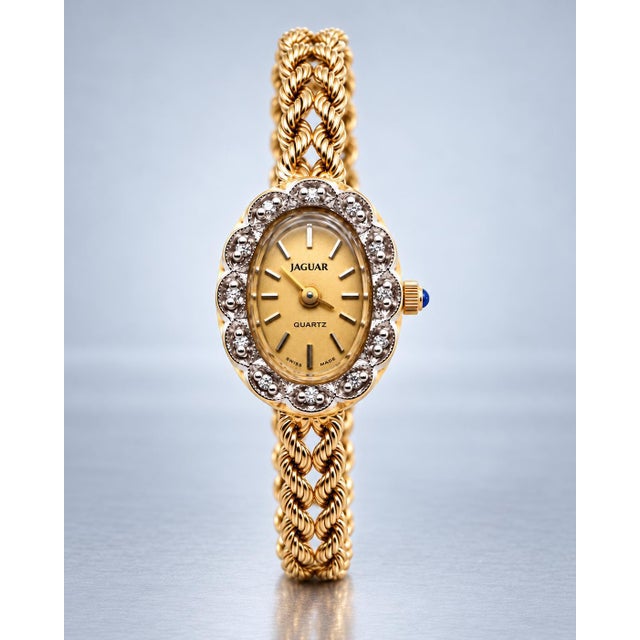 Jaguar Ladies Vintage Watch in 14k Yellow Gold For Sale - Image 10 of 11