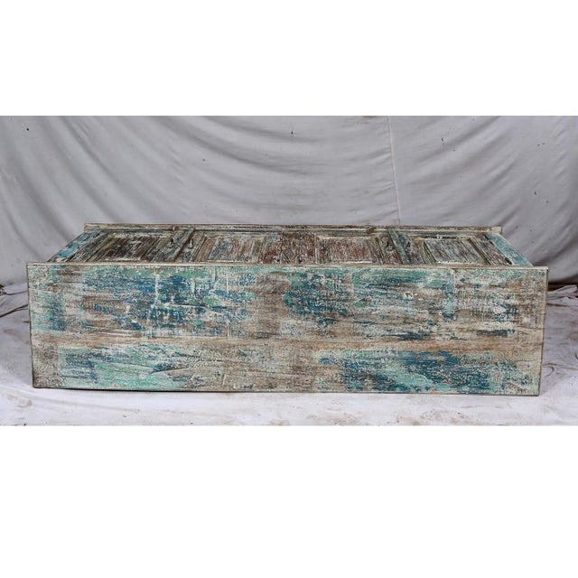 Sideboard/Buffet Made From Antique Indian Teakwood Architectural Elements For Sale - Image 4 of 8