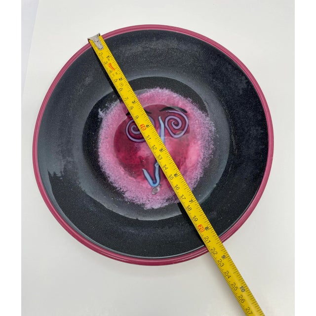 1990s line Studio Glass Modern Face Plate For Sale - Image 4 of 5