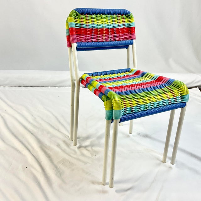 1990s Vintage Boho Chic Coastal Child Size Patio Chairs - A Pair For Sale - Image 9 of 9