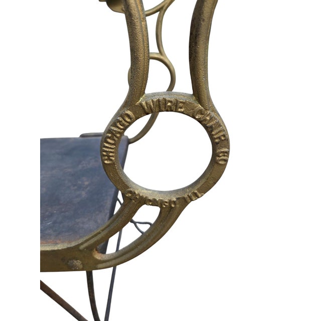 Antique Shoeshine Barbers Chair Twisted Wrought Iron Ice Cream Parlor Armchair For Sale - Image 4 of 18