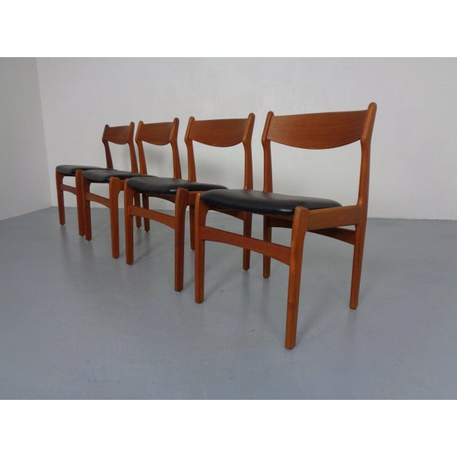 Mid-Century Modern Teak Dining Chairs by Erik Buch for Od Møbler, Denmark, 1960s, Set of 4 For Sale - Image 3 of 12