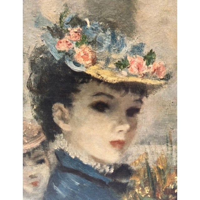 Portraiture 1950s Framed Impressionist Painting of Ladies at Paris Flower Market, Signed For Sale - Image 3 of 15
