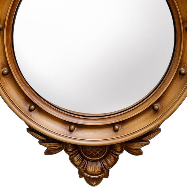 American 1960s American Federal Convex Mirror, Bronze Finish For Sale - Image 3 of 6