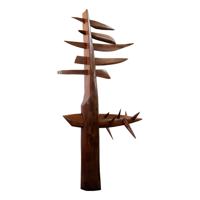 The Great Force of Nature Amazonia Series Sculpture in Wood by Elvio Becheroni, 1992 For Sale