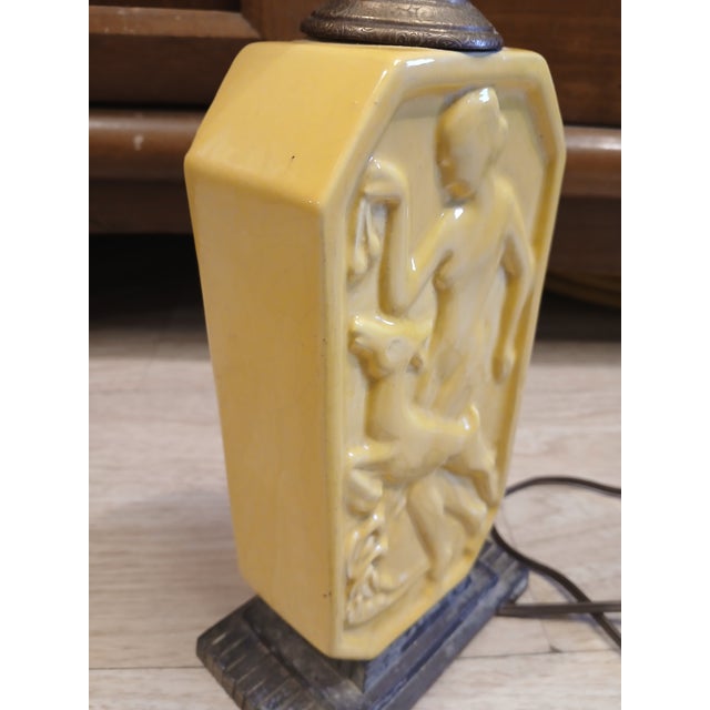 Antique Muncie Pottery Art-Deco Table Lamp For Sale - Image 11 of 17