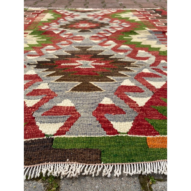 Tribal Mid 20th Century Cappadocia Turkish Vintage Southwestern Kilim Rug For Sale - Image 3 of 10