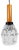 Mid-Century Space Age Ceiling Lamp Pendant Lamp in Teak and Glass, 1960s For Sale