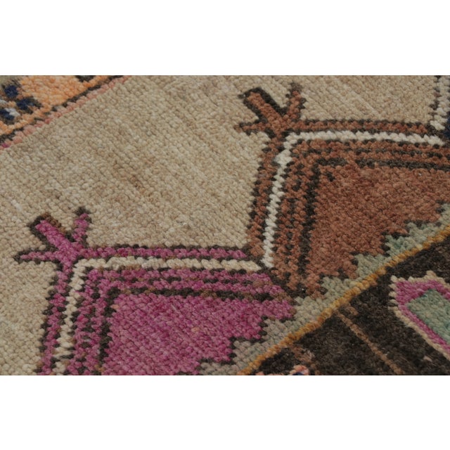 Traditional Vintage Turkish Gift-Sized Rug With Polychrome Geometric Design - Rug & Kilim For Sale - Image 3 of 4