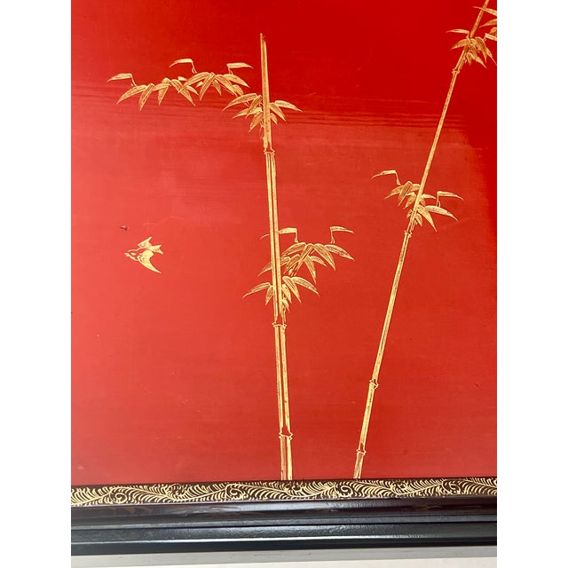 Mid 20th Century Stephen Cannell Estate: 1950s Chinese Red Lacquer Chinoiserie Accent Table For Sale - Image 5 of 9
