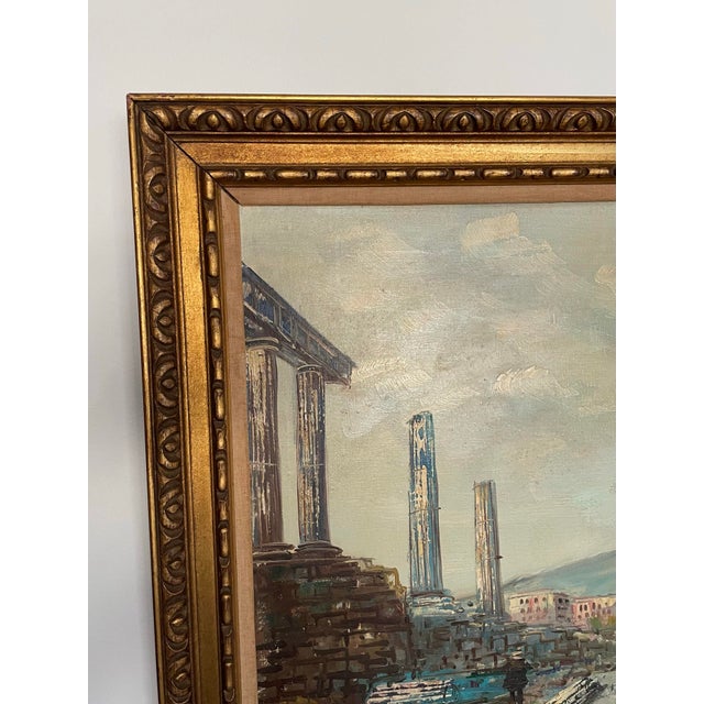 1950s Oil Painting of Roman Ruins For Sale - Image 4 of 12