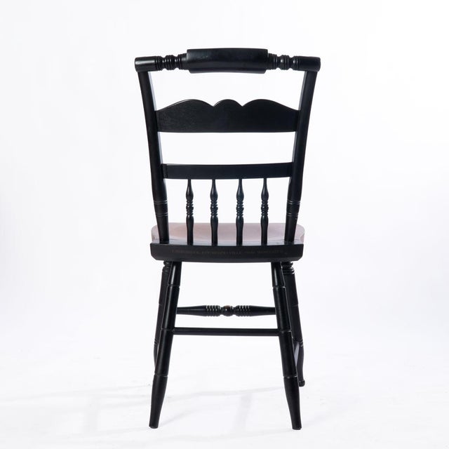 Pair of Signed Vintage Hitchcock Chairs With Eagle Decoration For Sale - Image 15 of 16