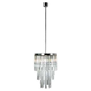 Small Italian Triangolo Prism Ceiling Lamp from Venini, 1960s For Sale