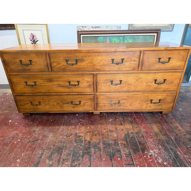 Vintage high end Henredon Artifacts Campaign Dresser. Bought in 1978 locally as an armoire/dresser set. One owner and is...