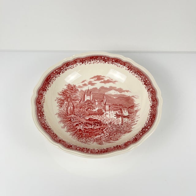 Red Burgenland Salad Bowl from Villeroy & Boch, 1960s For Sale - Image 3 of 6