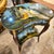 French Hand-Painted French Louis XV Side Table With Romantic Scenic Artwork, Gold Leaf & Bronze Mounts For Sale - Image 3 of 3
