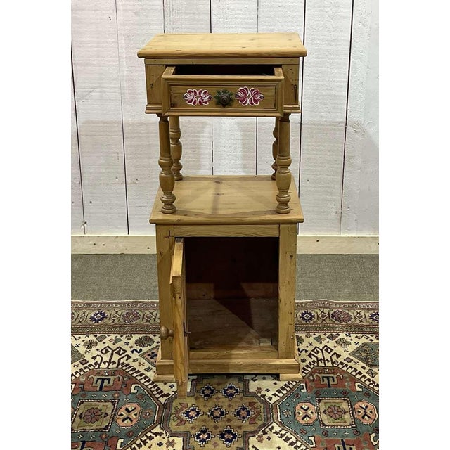 Fir Bedside Table, Early 20th Century For Sale - Image 4 of 13