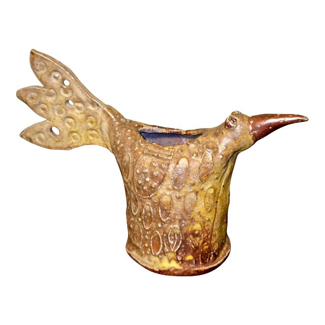 1970s Mid‑Century Willi Eggerman Studio Pottery Bird Sculpture For Sale