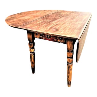 Coronado Furniture 1930s California Classic Hand Painted Drop-Leaf Dining Table For Sale